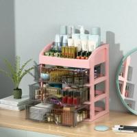 Estación De Maquillaje Multi Capa Organizador De Joyería Cosméticos Y Suministros Para Escritorio Caja De Almacenamiento Con Cajones Para Decoración De Pelo - details 12