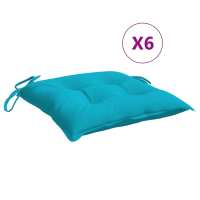 vidaXL Cojines para silla 6 uds tela 40x40x7 cm Color Negro y blanco,  Verde y rosa,  Blanco y verde y mas Cojín Decorativo de Asiento Cojines de muebles de salon - details 2