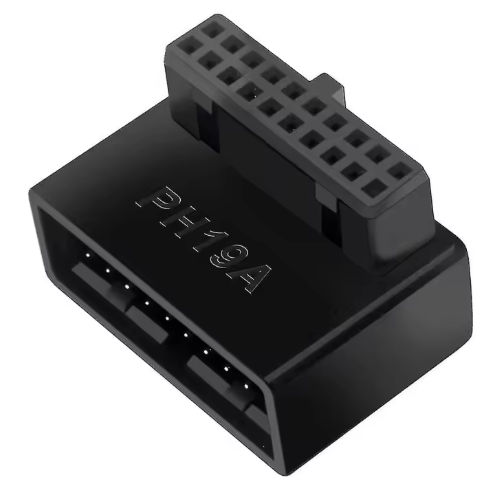 Ph19a Usb 3.0 Internal Header Usb3.0 19/20p Socket 90 Degree Adapter Converter For Computer Motherb - 1