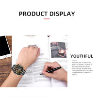 Reloj De Pulsera De Lujo Para Hombre DEYROS Reloj De Cuarzo De Acero Inoxidable Con Correa De Cuero Reloj Casual Luminoso - details 7