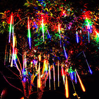 Luces De Cadenas LED Meteorito Para Decoración De Navidad Y Bodas Fuente De Luz LED Multicolor Tamaño 400cm Decoración Exterior Y Interior - details 2