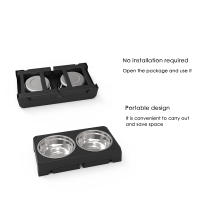 BOOTEELY Cuenco De Alimentación Elevado Para Perros Con Soporte Ajustable Y Doble Cuenco De Acero Inoxidable Para Alimentos Y Agua Para Perros Pequeños Medianos Y Grandes - details 1