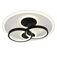 Lámpara de Techo Led, con Mando a Distancia, 3 Tipos de Luz, Intensidad Regulable, 126W, Negro/Blanco - details 2