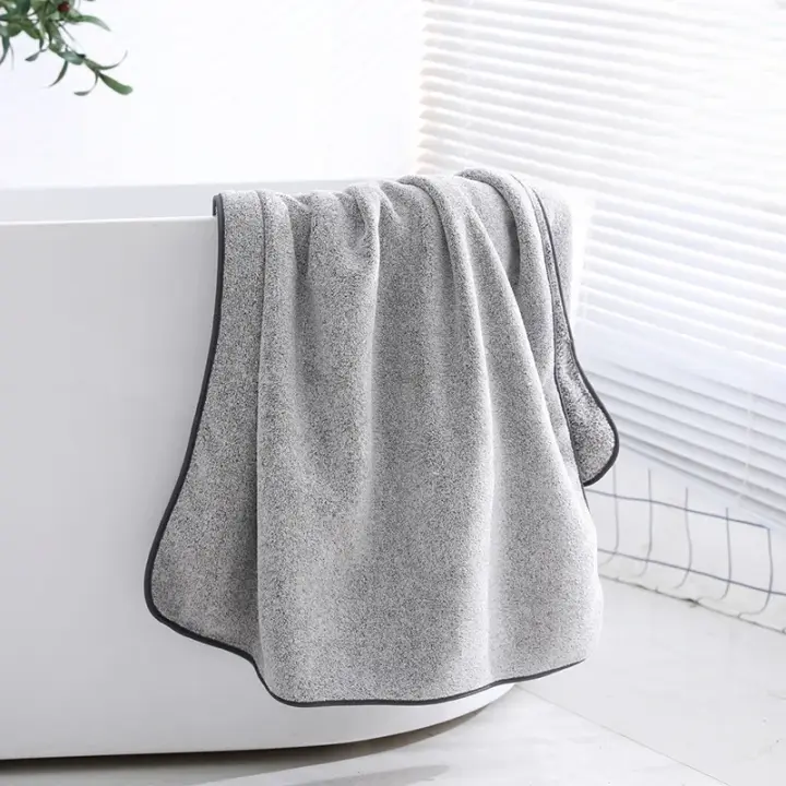 Toallas De Baño Gruesas De Microfibra Suaves Y Absorbentes Toallas De Mano Para Rostro Para Baño Spa Yoga Fitness Uso Doméstico - 1