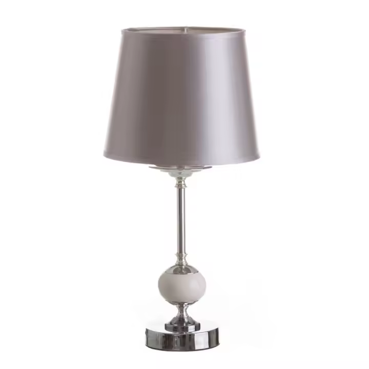 Lámpara de sobremesa moderna plateada de porcelana para dormitorio Arabia-DAMDAM GO - 1