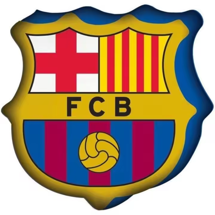 Cojín 3D Escudo Futbol Club Barcelona 100% Poliéster 35cm Ancho x 35cm Largo x 10cm Grosor Relleno de bolitas. Decoración para el hogar y fanáticos del fútbol - 1