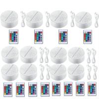 Lámpara De Noche LED 3D Con Base DIY En Acrílico Transparente RGB Control Remoto USB Decoración Para Habitación Regalo De Cumpleaños - details 18