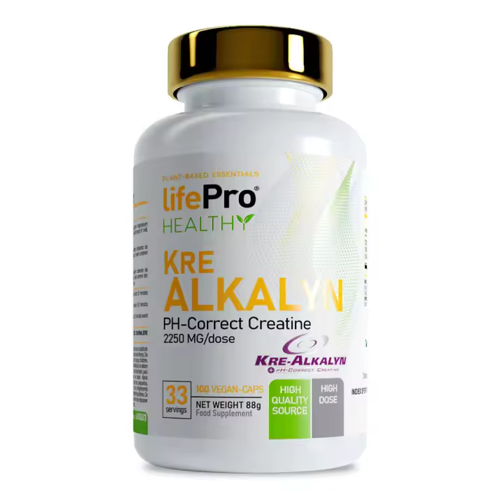 LIFE PRO NUTRITION KRE-ALKALYN 2250 MG 100 CAPS - Creatina Monohidrato en Cápsulas - PH Mejorado - Mejor Absorción - 1
