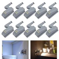 10Pcs Luz Inteligente De Inducción Táctil LED Para Armario Sensor De Luz Nocturna Para Armario De Dormitorio Y Gabinete Incluye Baterías AA (no Incluidas) - details 0