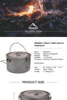 Juego De Cocina De Camping Widesea En Titanio Cañón De Turismo Para Pícnic Y Trekking Exterior Con Capacidad De 1.3L Para 1-2 Usuarias - details 0
