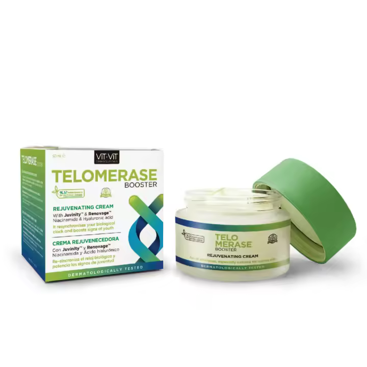 Crema Antiarrugas Telomerasa con Acido Hualurónico y Niacinamida, Crema Hidratante que reduce arrugas y líneas de expresión. Crema antiedad vegana 50 ml Vit Vit Cosmetics Vit Vit Cosmeceuticals - 1