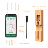 Termómetro De Carne Con Bluetooth 165 Pies Termómetro Inteligente Para Alimentos Con Cable De Carga USB Para Horno Asador - details 7