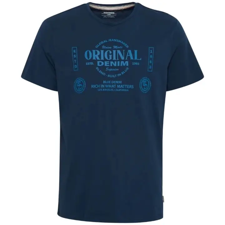 Camiseta de Manga Corta Blend  para hombre en color azul - 1