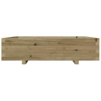 vidaXL Jardinera de madera de pino impregnada 100x100x26,5 cm - details 3
