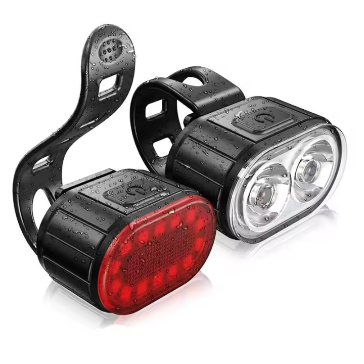 Luz de Cabeza y Cola de Bicicleta LED Impermeable Equipo de Iluminación Nocturna para Bicicleta de Montaña Luz de Luminidad - 1