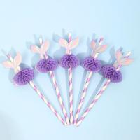 10pcs Bolas De Miel Mermaid Papel Color Morado Para Fiesta De Cumpleaños De Niñas Baño De Mar Fiestas Submarinas Suministros De Fiesta Favoritos Para Niños - details 2