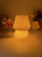 Lámpara De Mesa Para Niña Lámpara De Noche LED En Forma De Setas Decoración De Habitación Lámpara De Escritorio De Vidrio Iluminación Moderna Para Dormitorio Y Sala De Estar - details 3