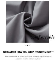 Juego De Cama Sólido 3/4 Piezas Con Sábana Ajustable Y Fundas De Almohada En Microfibra Blanca Y Gris Tamaño Queen King Full Twin - details 6