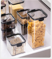 Jars De Almacenamiento Para Cocina Grandes Organizador De Granos Y Condimentos a Prueba De Humedad En Plástico Estilo Japonés - details 10