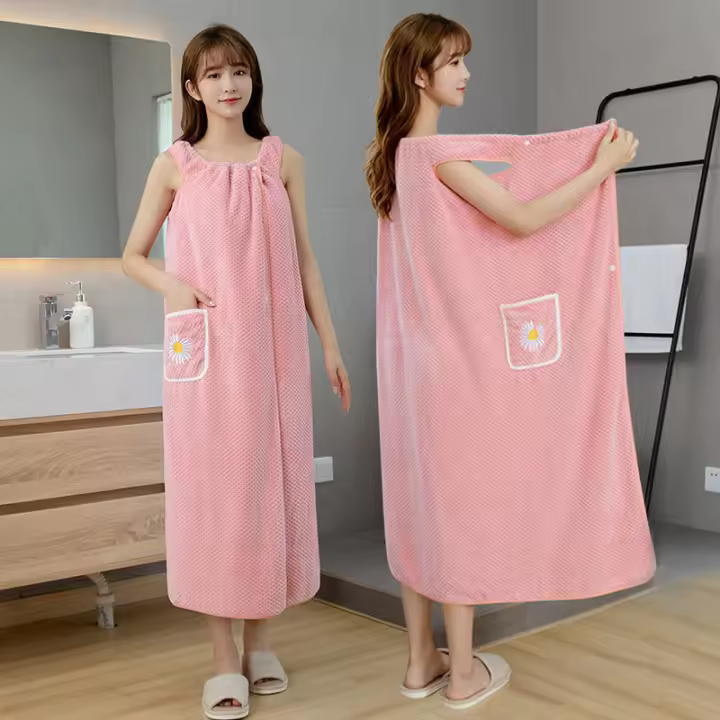 Toalla De Baño Absorbente De Poliéster Para Mujer Estilo Rectangular Secado Rápido Lavable a Máquina Comprimido Adecuada Para Adultos - 1