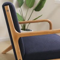 Cubierta De Silla De Mano Elástica De Color Sólido Con Cierre De Cremallera Protector De Muebles Lavable Para Decoración Del Hogar - details 2