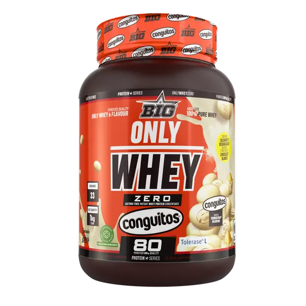 Big Only Whey Zero Conguitos 1-2kg | Proteína de Suero Sin Lactosa - Sabor Conguitos Original - 1