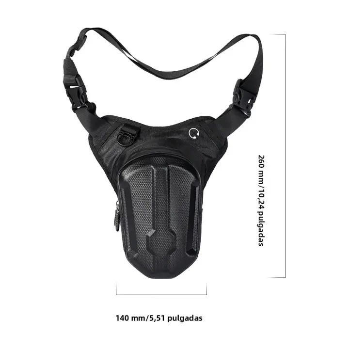 Bolsa De Pierna Para Motocicleta Impermeable Gran Capacidad De Almacenamiento Bolsa De Hombro Lateral De Exterior Bolsa De Cintura - 1