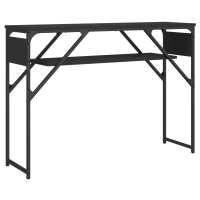 Vidaxl Mesa Consola Estante Madera Ingeniería 105x30x75 Cm Negro - details 3