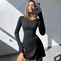 Vestido Elegante Y Moderno Para Mujer 2024 Primavera Verano Estilo Europeo Sencillo De Color Solido Con Tirantes Atrás Y Cintura Ajustada Largo Rodilla - details 1
