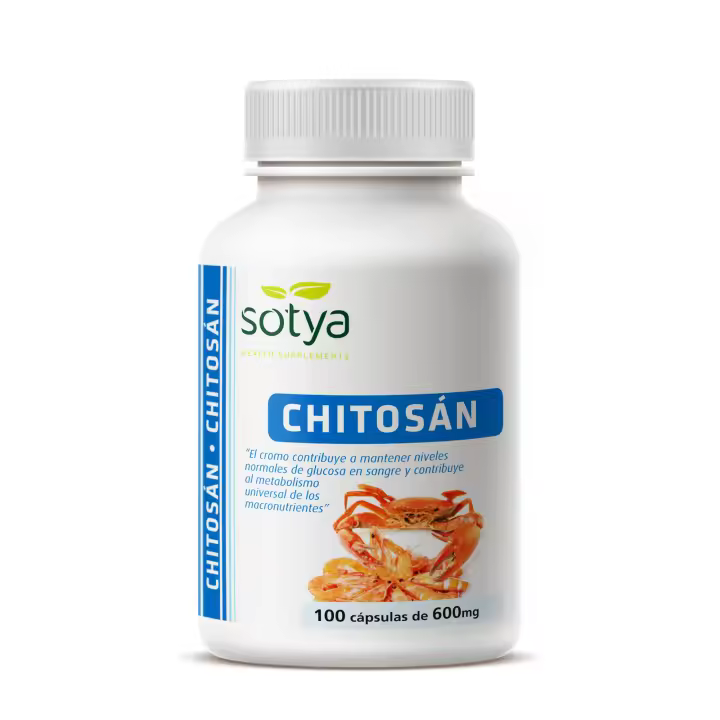 Sotya Chitosan 600mg 100 Cápsulas - Absorbe Grasa y Controla Glucosa - 1