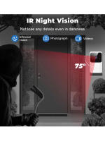 Campana De Puerta Con Visión Nocturna HD Y Seguridad Inteligente WiFi Baja Potencia Intercomunicador Recargable 1 Clic Para El Hogar - details 5