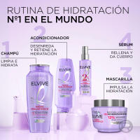 L'Oreal Paris | Rutina Elvive Hidra Hialurónico Champú, Mascarilla, Ecopack, Acondicionador, Serum 72h de Hidratación - details 2