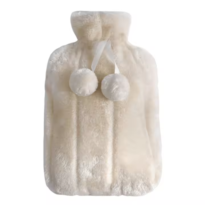 Funda De Botella De Agua Caliente De 2000ml Con Peluche Protección Invierno Resistente Al Frío Y Al Calor Funda Suave Para Botella De Agua Caliente - 1