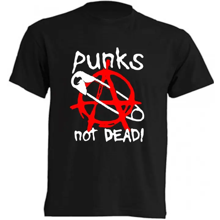 Camiseta Punks not dead - | Algodón | Manga Corta - Tejido tubular, sin costuras laterales. - Punto liso - 1