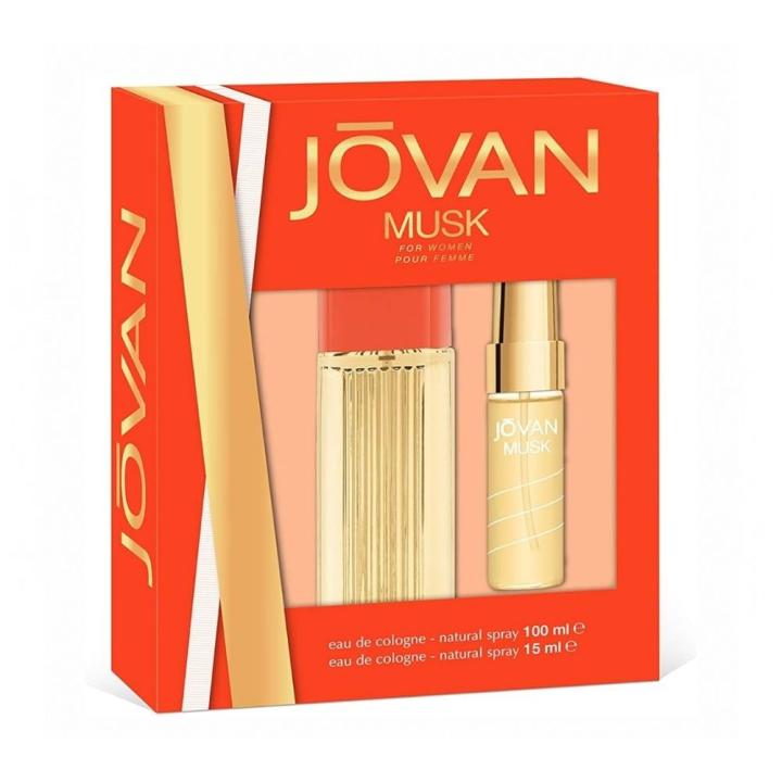 Jovan - Musk For Women Eau de Cologne Set Regalo mujer 100 Ml. + Mini Espray 15 Ml. | Estuche regalo para mujer… — oferta en Miravia