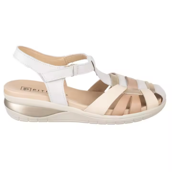Sandalia cangrejera Pitillos para mujer 2802 color blanco - 1