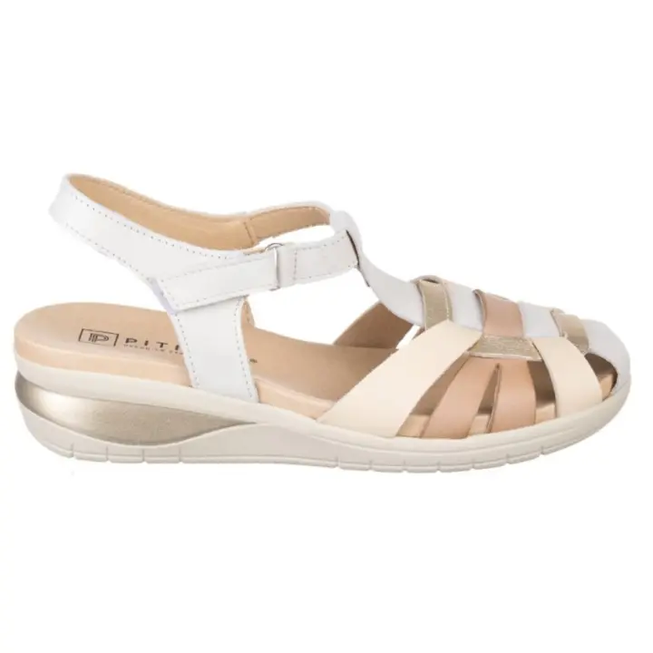 Sandalia cangrejera Pitillos para mujer 2802 color blanco - 1