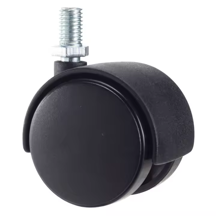 SANCO STORE - WOLFPACK LINEA PROFESIONAL Rueda Domestica Nylon Negro Espiga M10x50 mm. - 1