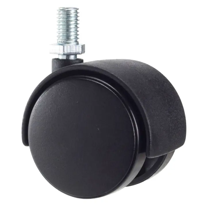 SANCO STORE - WOLFPACK LINEA PROFESIONAL Rueda Domestica Nylon Negro Espiga M10x50 mm. - 1