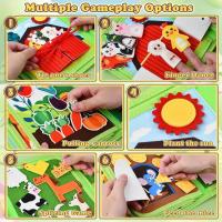Libro De Tela Para Niños Montessori De Jardín De Infantes Con Animales De La Granja Juguete Educativo Para El Desarrollo Motor Fine Y Educación Temprana - details 2