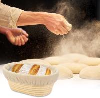 21cm/8 inch Oval Long Banneton  Bread Dough Proofing Rising Rattan Basket & Liner for Professional & Home Bakers - details 3