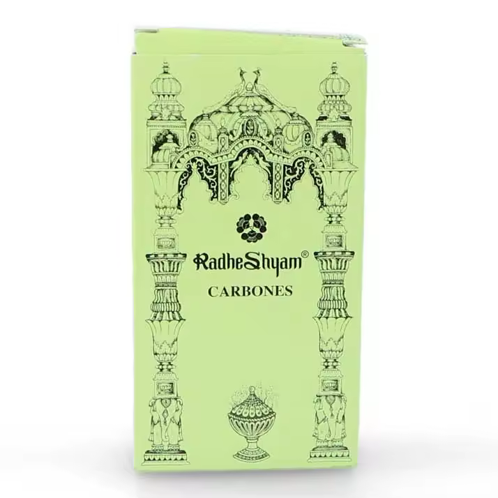 Carbones Radhe Shyam para Incienso - 20 Unidades - 1