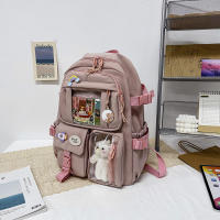 Mochila De Nylon Impermeable Para Mujer Con Múltiples Bolsillos Kawaii Para Estudiantes Con Capacidad Para Laptop Y Libros - details 20