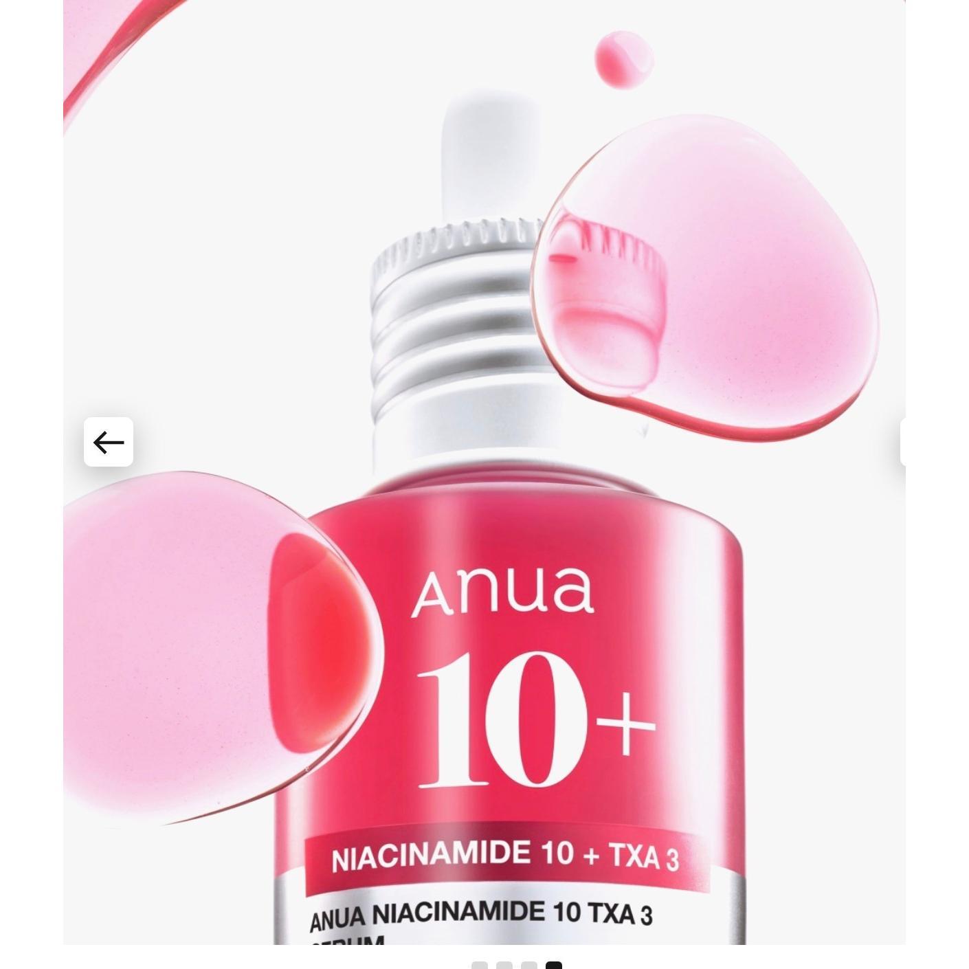 ANUA Niacinamide 10 + TXA 4 Serum, Hyaluronic Acid, Tranexamic acid, Vitamin B12, Facial Serum for Glass Skin, Clarifying, Radiant Complexion with Natural Color, Korean Skin Care (30ml /1.01 fl.oz)
