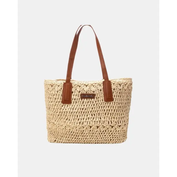 REFRESH 183289 Bolsos Bandoleras Rafia Mujer Hielo - 1