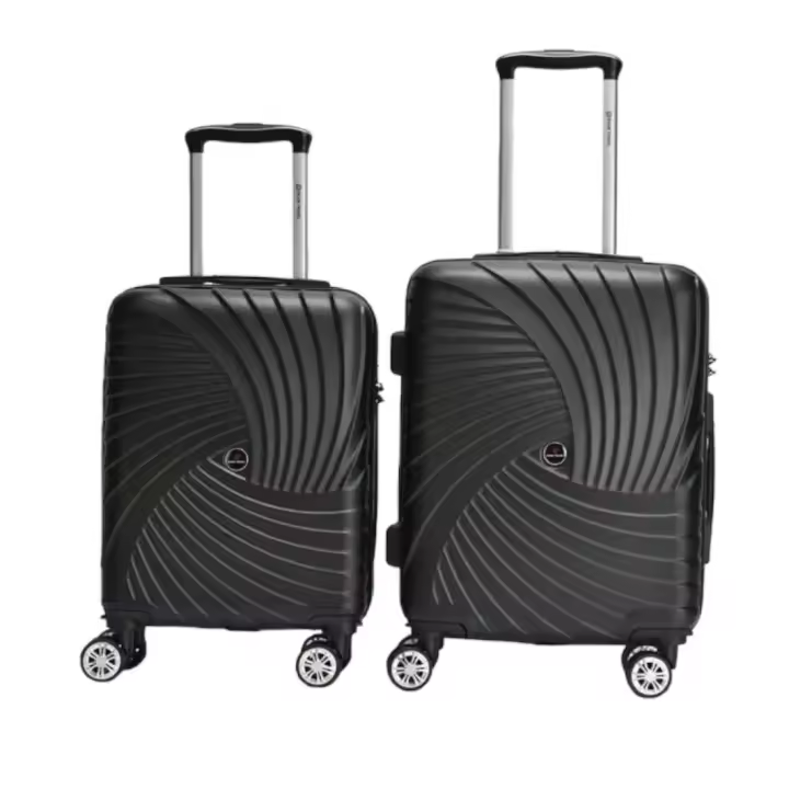 Equipaje de mano Maleta Cabina ABS Ligero y Resistente Set de 2 unidades 55x40x25, 48x35x20 ( Capacidad 10 Kg). Ruedas silenciosas Dobles giratorias 360º. Cerradura antirrobo Lateral Combinación de 3 dígitos. - 1