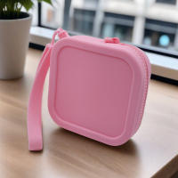 Bolso Cuadrado De Silicona Organizador Monedero Impermeable Con Cierre De Cremallera Bolso Para Cosméticos Y Auriculares Para Estudiantes Unisex - details 9