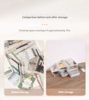 Caja De Almacenamiento Para Escritorio Con Cajones Plegables Plásticos Ecológicos Organizador De Joyería Y Maquillaje a Prueba De Polvo Con Ventana Transparente - details 2