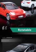 Modelo De Coche De Aleación 1:24 Tesla Model 3 Juguete Electrónico Para Niños Con Sonido Y Luz Colección De Metal Vehículo Simulación Regalo - details 8