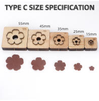 Molde De Corte De Cuero Sakura Y Estrellas De Cinco Puntos Con Regla De Acero Herramienta De Manualidades DIY Tamaño 2.5-5.5 Cm - details 3